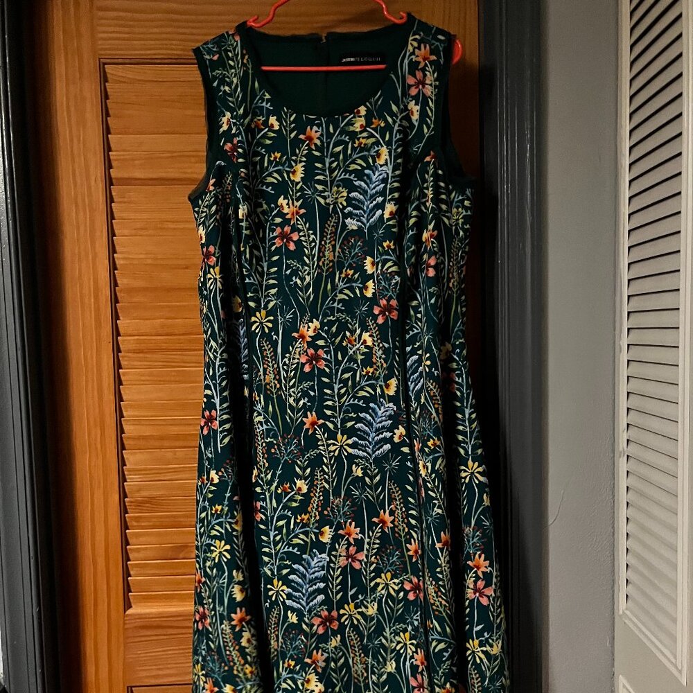 Bright Green Floral Dress